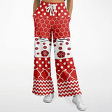 Red Crimson Flare Leg Joggers Flare Joggers - Thathoodyshop