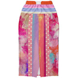 Bahama Mama Pink Patchwork Floral Eco-Poly Long Pocket Skirt Long Pocket Skirt - Thathoodyshop