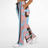 Pink Geo Striped Gallagher SW Bellbottoms Flare Leg Pants - Thathoodyshop