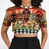 Africa Bombastic Cropped Sweater Cropped Short Sleeve Sweater - Thathoodyshop