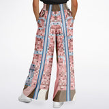 Pink Geo Holy Mosaic Bellbottoms Flare Leg Pants - Thathoodyshop