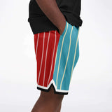 Rainbow Swirl Basketball Shorts Basketball Short Rib - AOP - Thathoodyshop