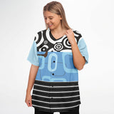 Pacific Palisades Patchwork Button Front Jersey Baseball Jersey - Thathoodyshop
