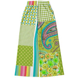 Green Anjou Pear SW Patchwork Bellbottoms Flare Leg Pants - Thathoodyshop