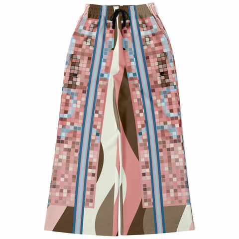 Pink Geo Holy Mosaic Bellbottoms Flare Leg Pants - Thathoodyshop