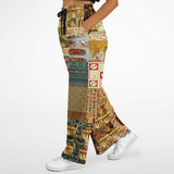 Mother Lode African Print SW Stretchy Phat Bellbottoms Flare Leg Joggers - Thathoodyshop