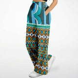Turquoise Tonight Flare Leg Joggers Athletic Flare Jogger - AOP - Thathoodyshop