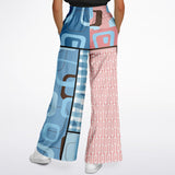Pink Geo Retro SW Patchwork Bellbottoms Bellbottoms - Thathoodyshop