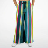 Green Calypso Striped Stretchy Phat Bellbottoms Bellbottoms - Thathoodyshop