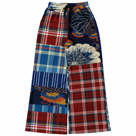 Andromeda Blue Hobo Patchwork Bellbottoms Flare Leg Pants - Thathoodyshop