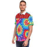 Rainbow Swirl S/S Button Down Shirt Short Sleeve Button Down Shirt - AOP - Thathoodyshop