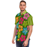 The Tiki God S/S Button Down Shirt Short Sleeve Button Down Shirt - AOP - Thathoodyshop