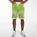 Green Anjou Pear Patchwork Basketball Shorts Basketball Shorts - Thathoodyshop