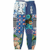 Blue Andalusian Patchwork Unisex Eco-Poly Cargo Sweats Cargo Sweatpants - Thathoodyshop