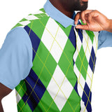 Green Par 4 S/S Button Down Shirt Short Sleeve Button Down Shirt - AOP - Thathoodyshop