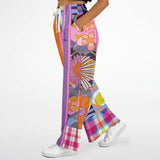 Mercury Retrograde Floral Plaid Bellbottoms Flare Leg Pants - Thathoodyshop