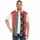 Tokyo Nights Floral Patchwork Short Sleeve Button Down Shirt Short Sleeve Button Down Shirt - Thathoodyshop