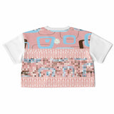 Pink Geo Crop Jersey Cropped Football Jersey - Thathoodyshop