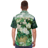 Morning Glory S/S Button Down Shirt Short Sleeve Button Down Shirt - AOP - Thathoodyshop