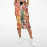 Yogananda Stripe Floral Patchwork Eco-Poly Long Pocket Skirt Long Pocket Skirt - Thathoodyshop
