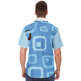 Pacific Palisades Patchwork Button Down Shirt Short Sleeve Button Down Shirt - Thathoodyshop