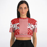 Red Crimson Cropped Sweater Cropped Sweater - Thathoodyshop