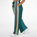 Green Calypso Striped Stretchy Phat Bellbottoms Bellbottoms - Thathoodyshop