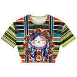 Happy Tequila Sunrise Cropped Sweater Cropped Short Sleeve Sweater - Thathoodyshop