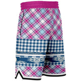 Purple Haze Plaid Basketball Shorts Basketball Shorts - Thathoodyshop