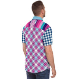 Purple Haze Plaid S/S Button Down Shirt Short Sleeve Button Down Shirt - Thathoodyshop