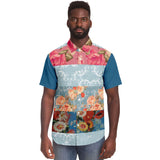 Blue Cabbage S/S Button Down Shirt Short Sleeve Button Down Shirt - AOP - Thathoodyshop