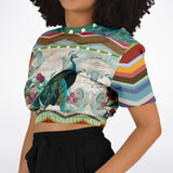 Green Peacock Cropped Sweater Cropped Sweater - Thathoodyshop