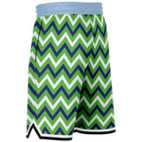 Green Par 4 Basketball Shorts Basketball Short Rib - AOP - Thathoodyshop