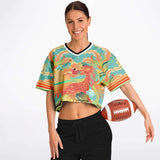 The Koi Dragon Crop Jersey Cropped Jersey - Thathoodyshop