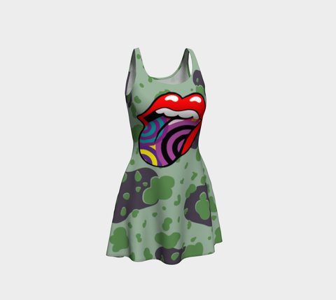 Funhouse Swirl Dress Flare Dress - Thathoodyshop