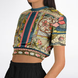 My Mosaic Life Cropped Sweater Cropped Short Sleeve Sweater - Thathoodyshop
