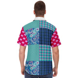 Cerulean Plaid Button Down Shirt Short Sleeve Button Down Shirt - Thathoodyshop