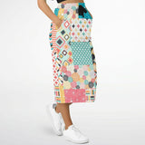 Old Miami Geo Patchwork Long Pocket Skirt Pocket Skirt - Thathoodyshop