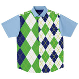 Green Par 4 S/S Button Down Shirt Short Sleeve Button Down Shirt - AOP - Thathoodyshop