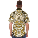 Brown Amarillo S/S Button Down Shirt Short Sleeve Button Down Shirt - AOP - Thathoodyshop