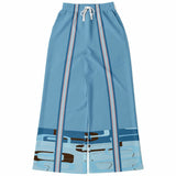 Blue Geo Striped Leg SW Bellbottoms Flare Leg Pants - Thathoodyshop