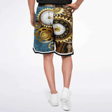 Steampunk Galactica Basketball Shorts Basketball Short Rib - AOP - Thathoodyshop