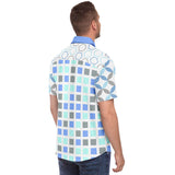 Blue Skies Ahead S/S Button Down Shirt Short Sleeve Button Down Shirt - AOP - Thathoodyshop