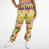 Hello Janis! Circus Patchwork Unisex Fleece Cargo Sweats Cargo Sweatpants - Thathoodyshop