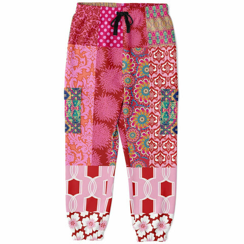 Gypsy Beat Pink Patchwork Unisex Joggers Cargo Joggers - Thathoodyshop