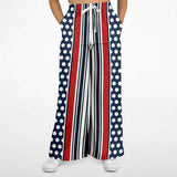 Sail Away Blue Polka Dot Stetchy Phat Bellbottoms Bellbottoms - Thathoodyshop