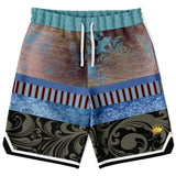 Steampunk Warrior Basketball Shorts Basketball Short Rib - AOP - Thathoodyshop
