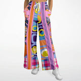 Mercury Retrograde Floral Plaid Bellbottoms Flare Leg Pants - Thathoodyshop