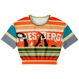 Dance Steps Rainbow Cropped Sweater Cropped Short Sleeve Sweater - Thathoodyshop