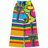 OG San Diego Pink Striped Floral Stretchy Phat Bellbottoms Bellbottoms - Thathoodyshop